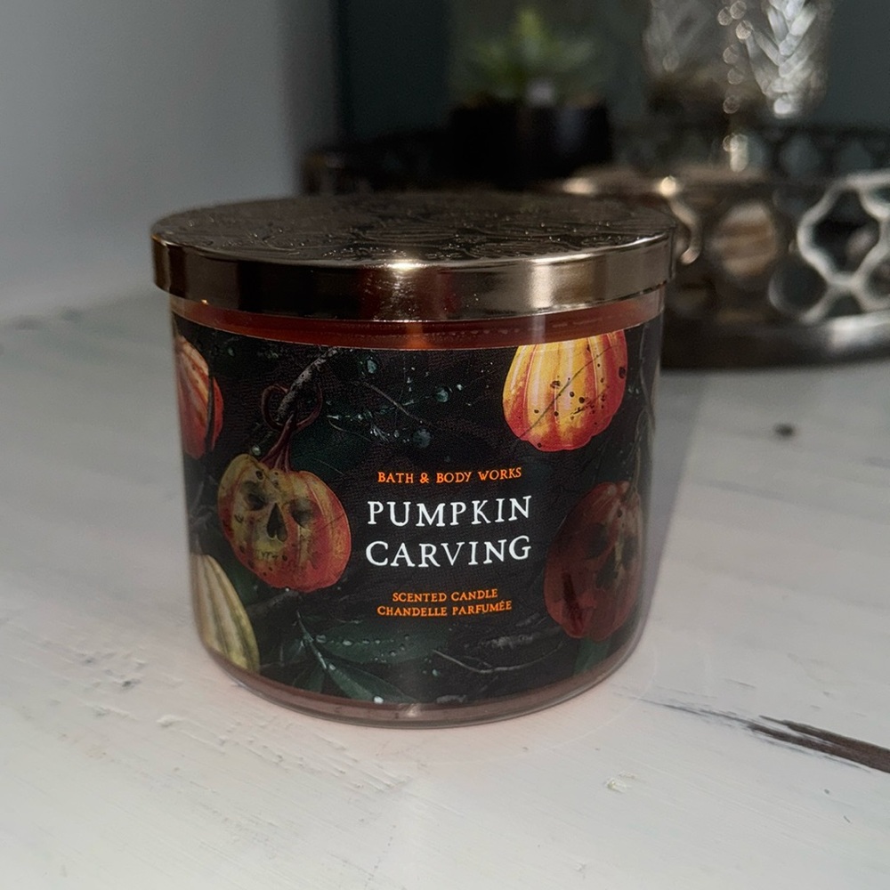 Pumpkin Carving  Bath & Body Works 3-Wick Candle